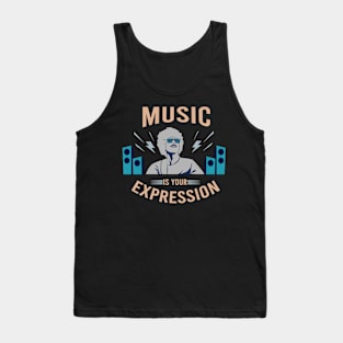 Music is your expression Tank Top